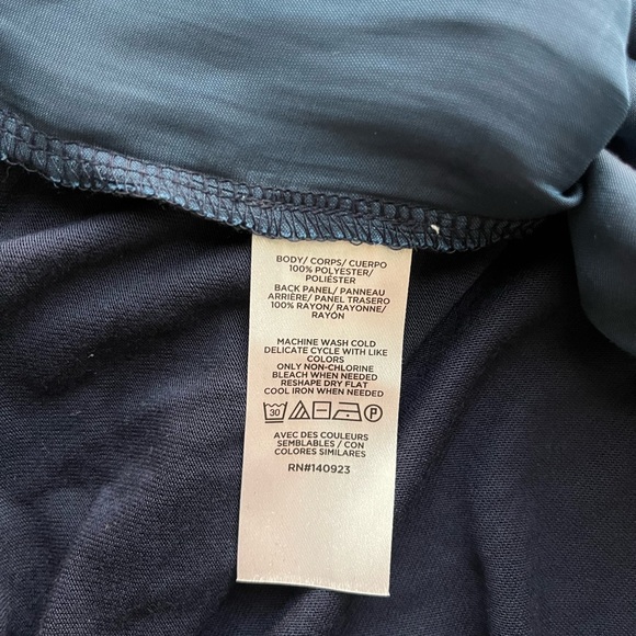 LOFT Midnight Blue Ruffle Blouse - Picture 6 of 6